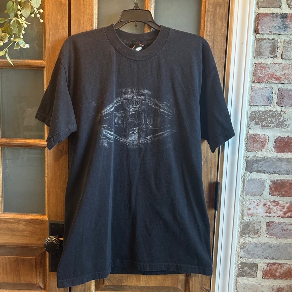 Harley Davidson T Shirt Mens XL Black Graphic‎ Tee Hale's Mansfield Ohio